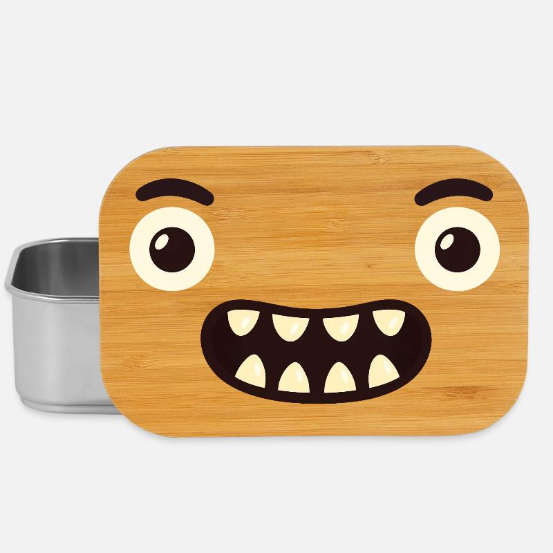 Monster Gesicht - Lunch Box - Silber