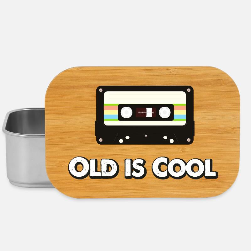 Old Is Cool – T-shirt cassette rétro - Boîte à goûter - argent