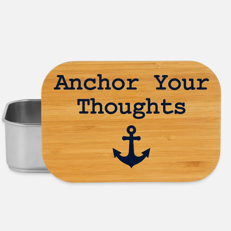 Anchor Your Thoughts Anker Spruch - Lunch Box - Silber