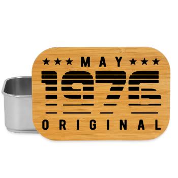 May 1976 Original Striped Vintage Geburtstag - Lunch Box - Silber - Vorne