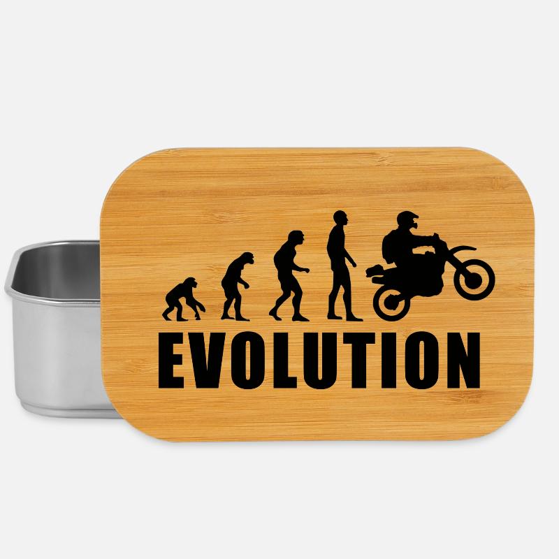 EVOLUTION Motocross Motorrad Geschenk - Lunch Box - Silber