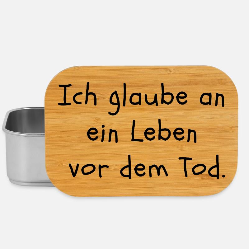 Ich glaube an ein Leben vor dem Tod. - Lunch Box - Silber