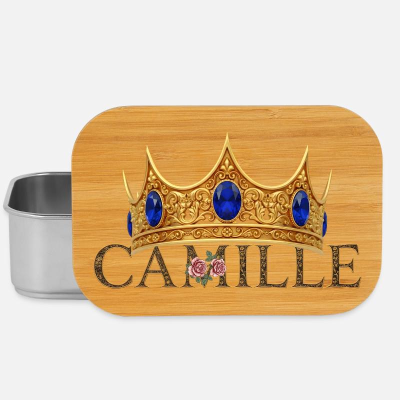 Couronne dorée Monogramme Camille - Boîte à goûter - argent