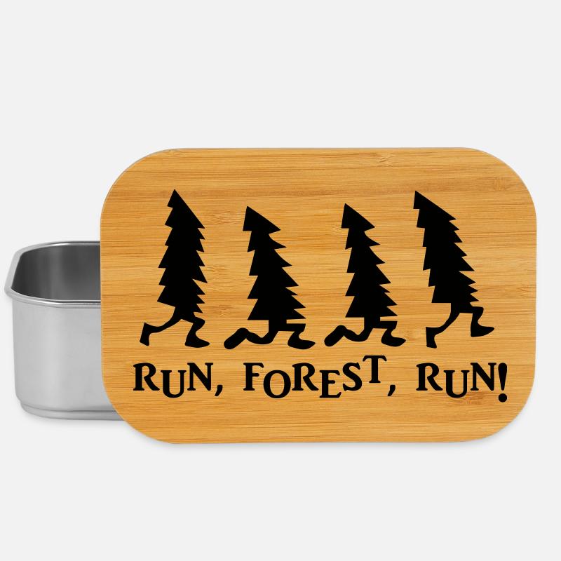 Run Forest Run Weihnachten - Lunch Box - Silber