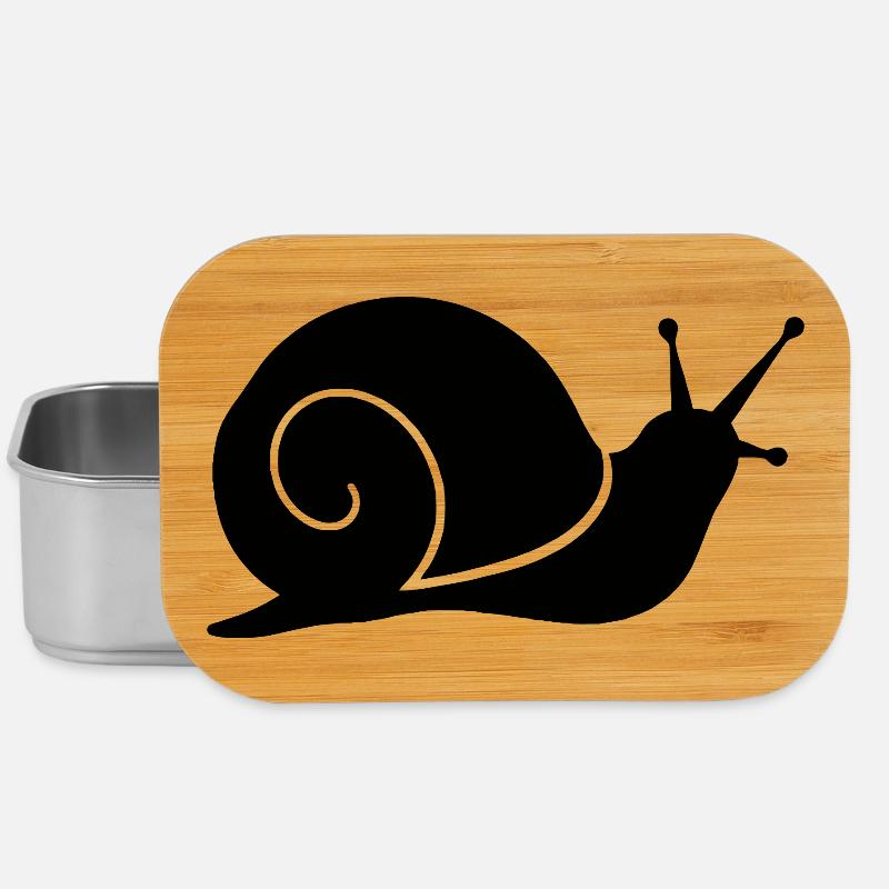 Silhouette d’escargot simple - Boîte à goûter - argent