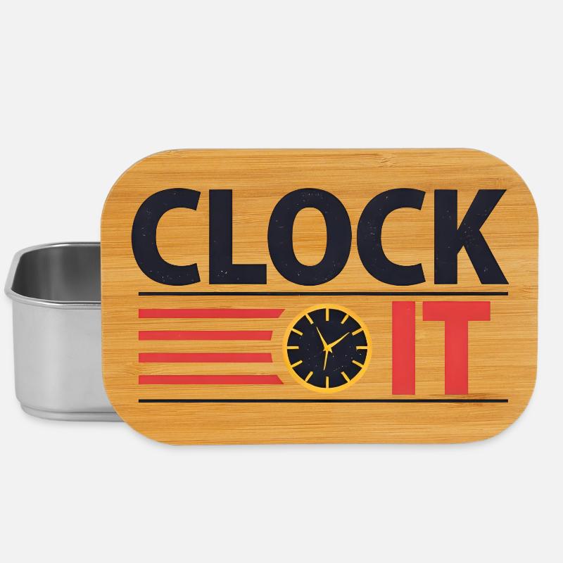 Clock It - Lunch Box - silver
