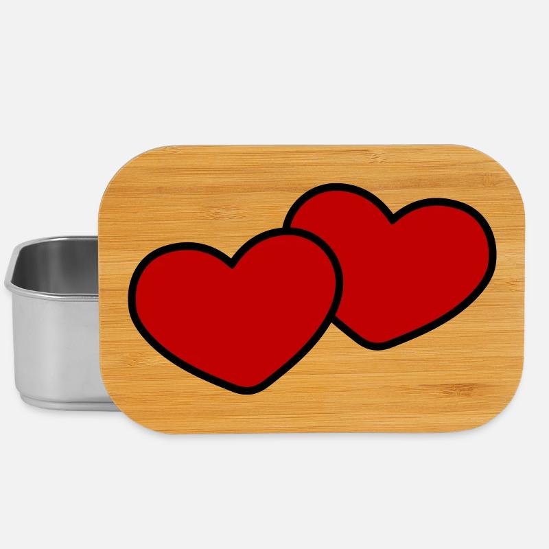 Herzen Paar Ehe - Lunch Box - Silber