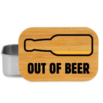 Out Of Beer (Bier / Bierchen / Biertrinker POS 2C) - Lunch Box - Silber - Vorne
