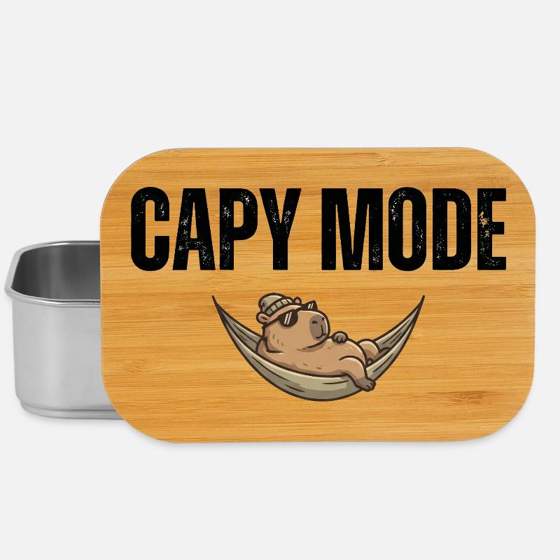 Capy Mode: Hängematten-Chill - Lunch Box - Silber