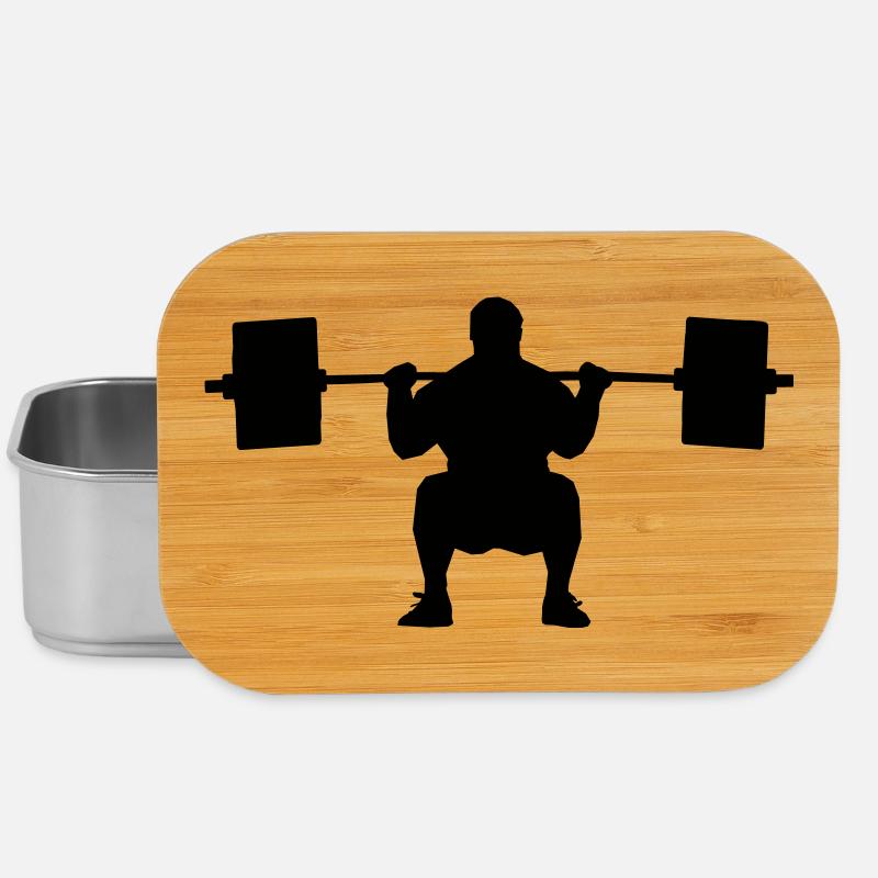 Gewichtheber Schattenfigur - Lunch Box - Silber