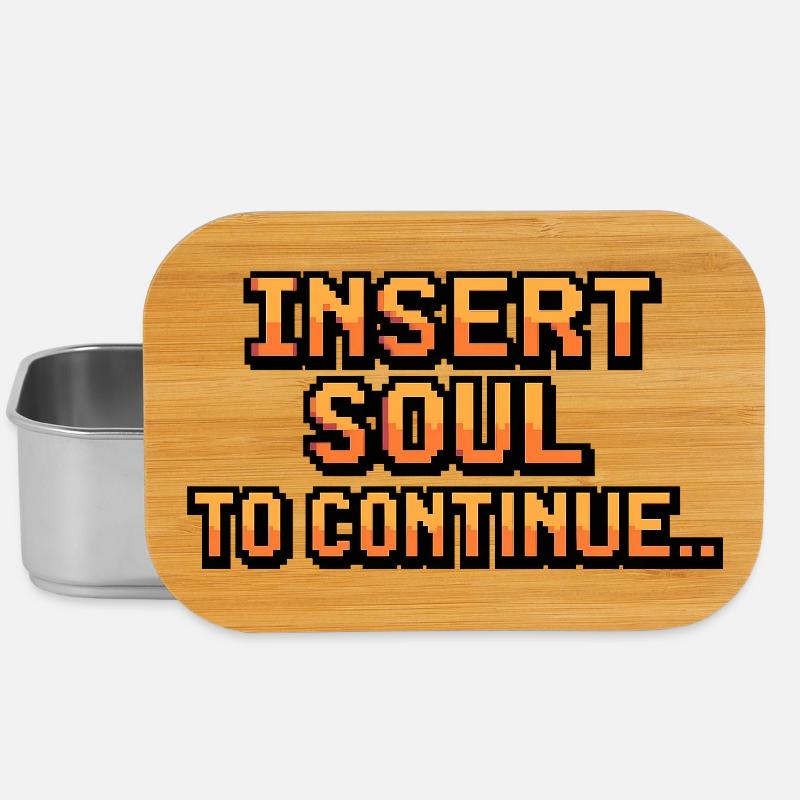 Pixelated Soul Continuation Design - Lunch Box - silver