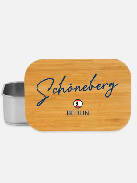 Schöneberg - Berlin Flagge - Berliner Bär - Lunch Box - Silber