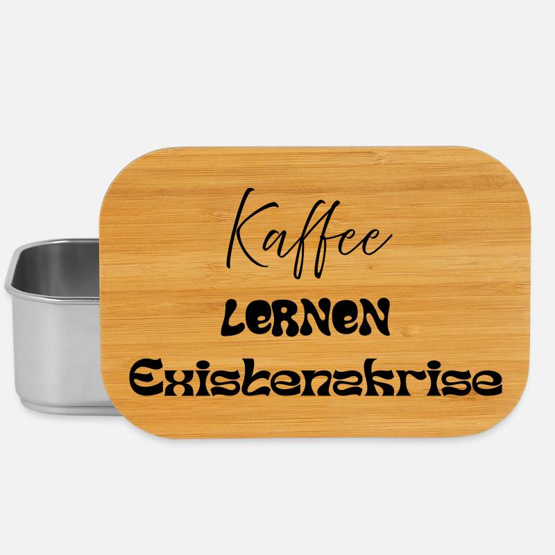 Kaffee -> Lernen -> Existenzkrise - Lunch Box - Silber