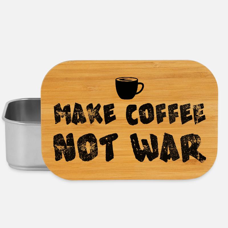 Kaffee nicht Krieg Lustiges Kaffeedesign - Lunch Box - Silber