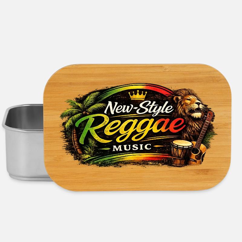 Reggae music style Oval - Lunch Box - silver