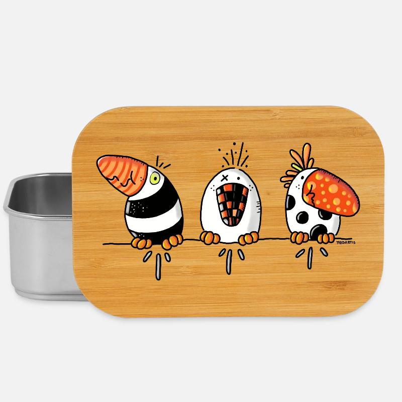 Komische Vögel - Vogel- Vögelchen - Lunch Box - Silber