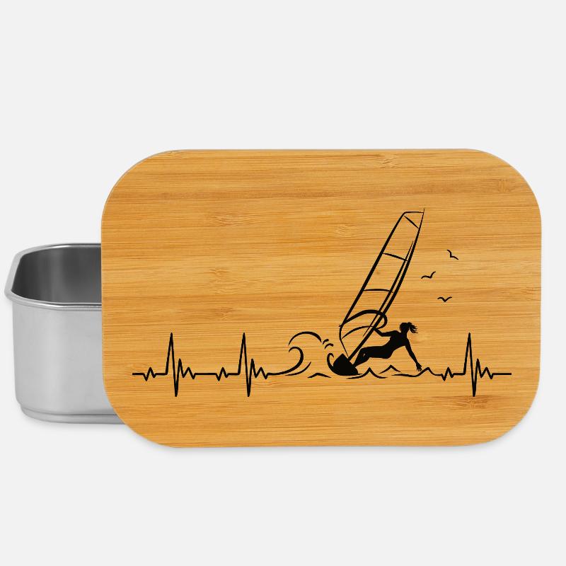 Windsurfing Heartbeat avec Windsurfer Puls - Boîte à goûter - argent