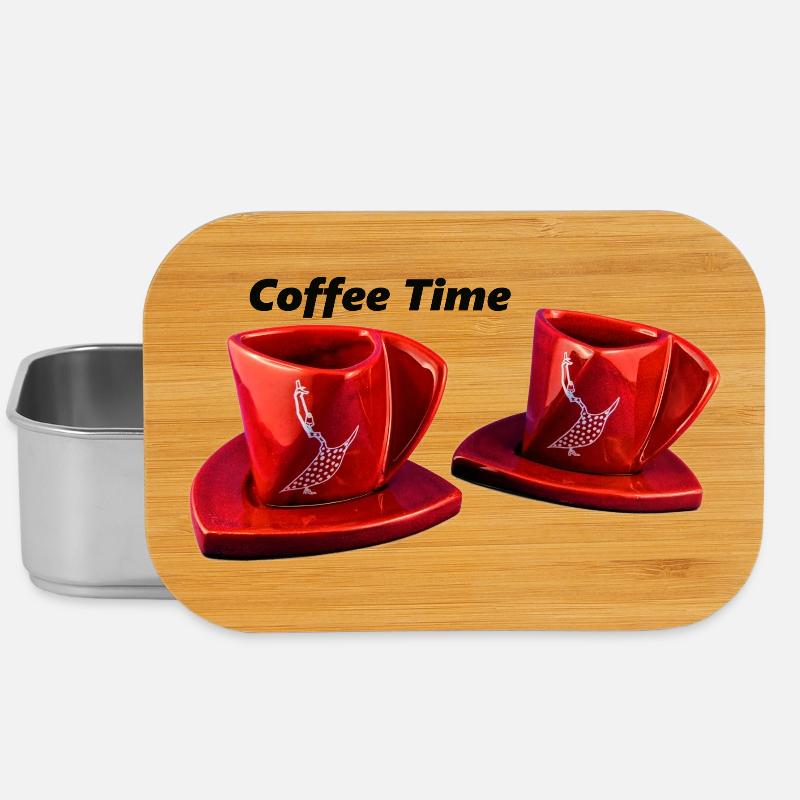 Coffeetime - Lunch Box - Silber