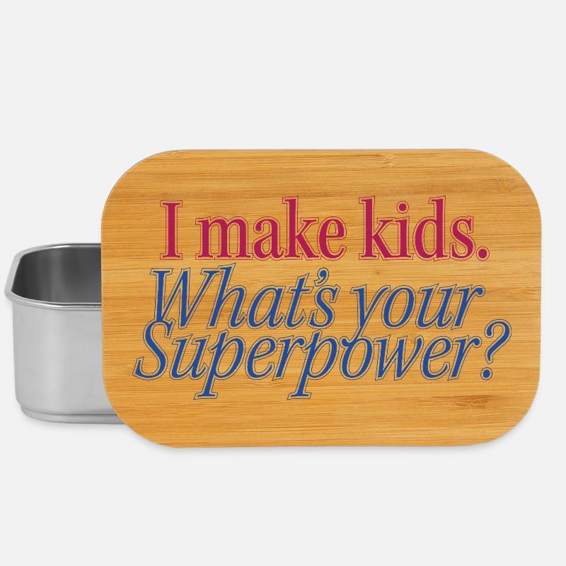 Superkraft Elternsein Statement - Lunch Box - Silber