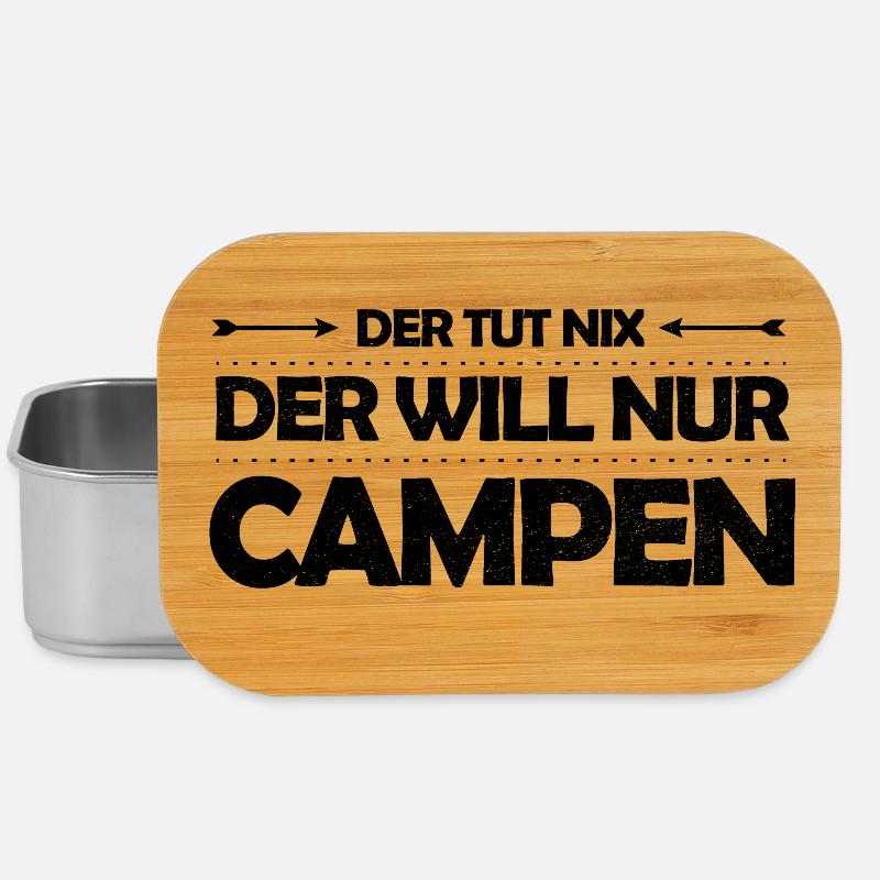 Der tut nix – der will nur campen Camping Spruch - Lunch Box - Silber