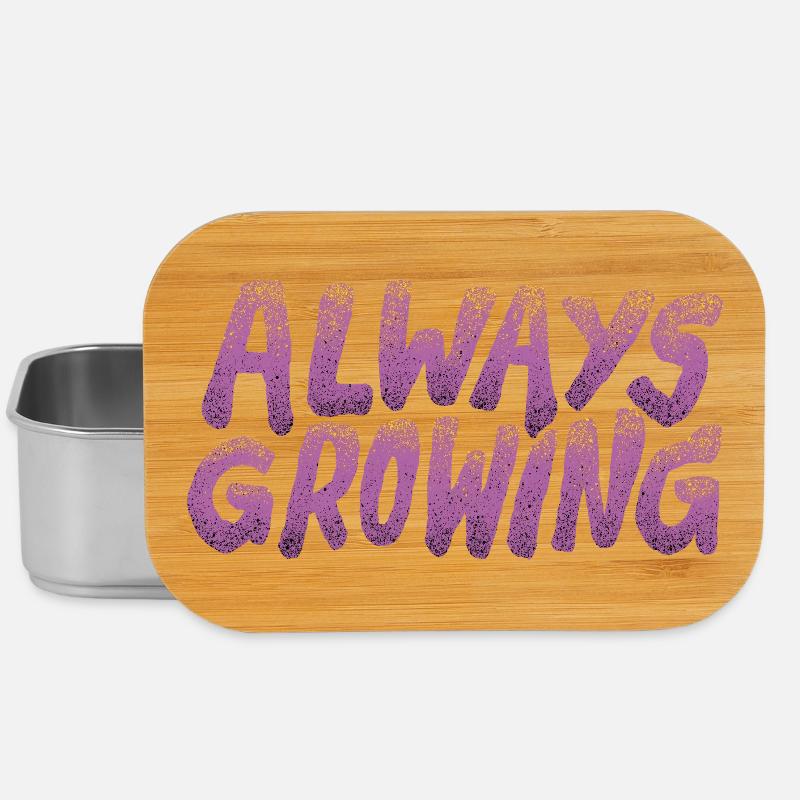 Always Growing – Retro Typografie - Lunch Box - Silber
