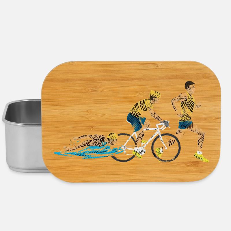 Relai Triathlon: Nage-Cycle-Course - Boîte à goûter - argent