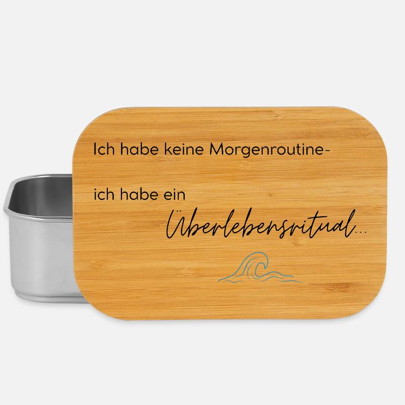 LIEBEVOLL Morgenroutine Meer - Lunch Box - Silber