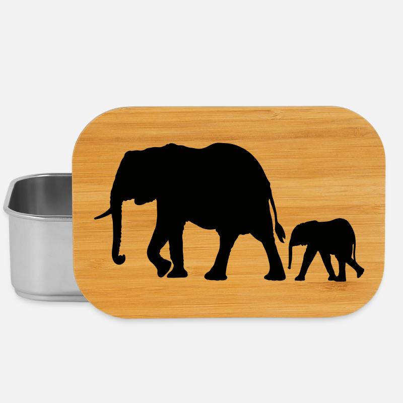 Elefanten - Lunch Box - Silber