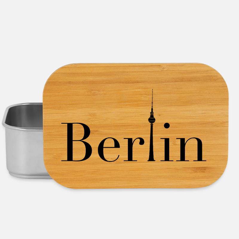 Berlin Logo schwarz - Lunch Box - Silber