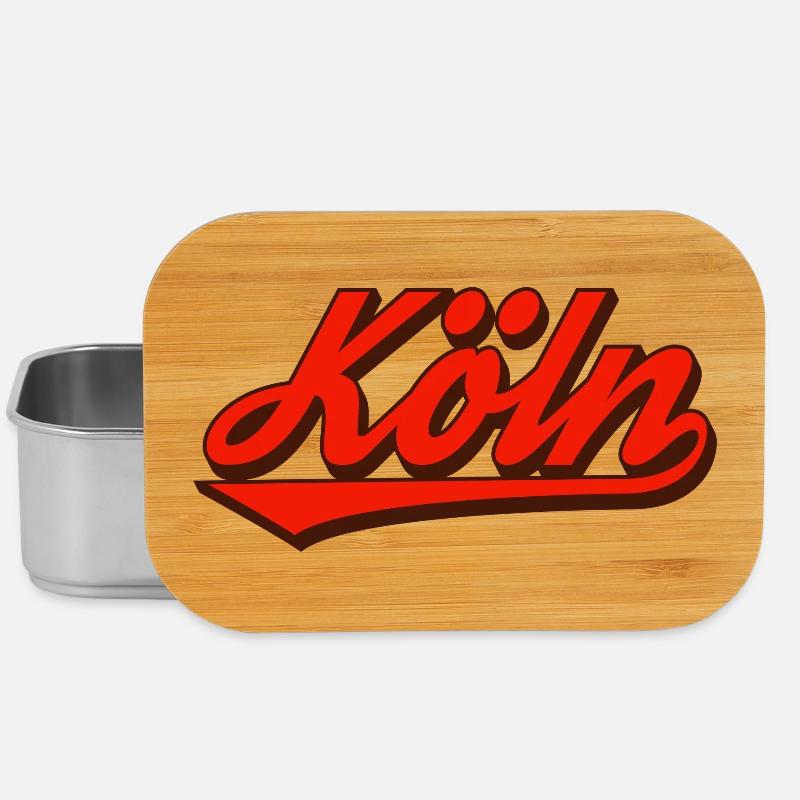 Köln Retro Script Logo Rot - Lunch Box - Silber