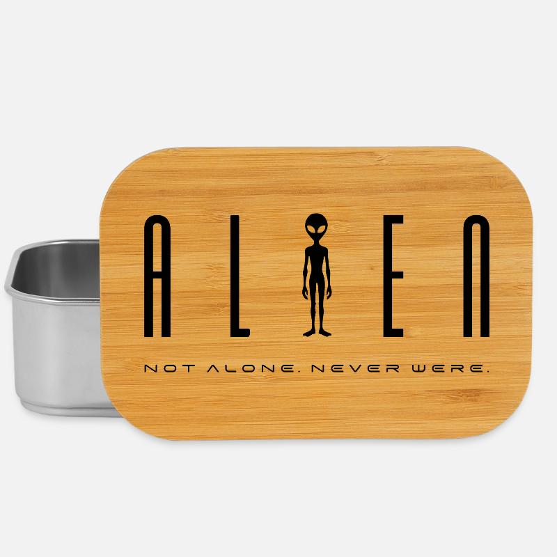 Alien Sci-Fi Design – Not Alone. Never Were. - Lunch Box - silver