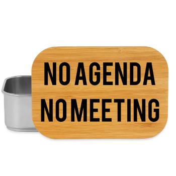 No Agenda No Meeting - Lunch Box - silver - Front