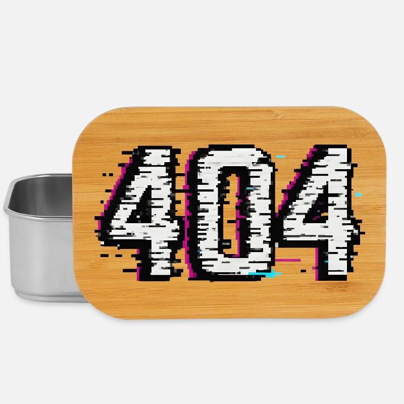 Retro 404 Logo Tee - Lunch Box - silver