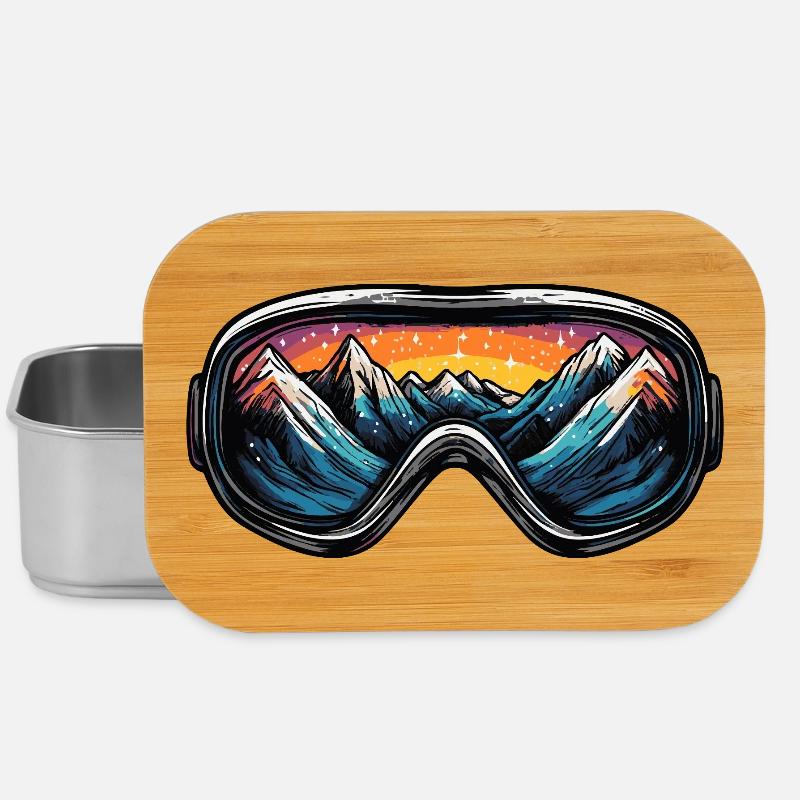 Ski Goggles Mountains Ski - Lunch Box - silver