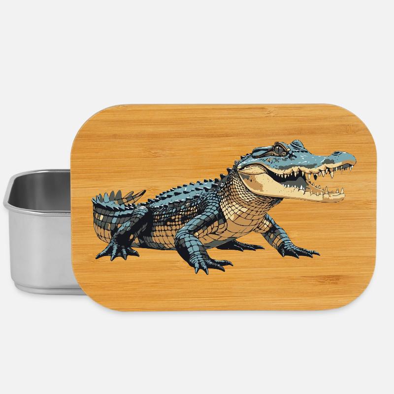 kroko3 - Lunch Box - Silber