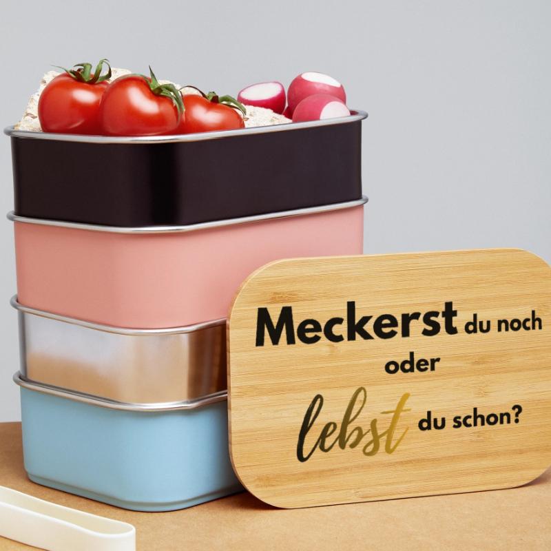 Meckerst du noch oder lebst du schon farbig Lunch Box