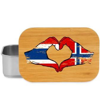 Thailand Schweden Flagge Hände Herzform used look - Lunch Box - Silber - Vorne