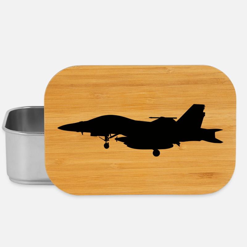 Avion de Chasse - Boîte à goûter - argent