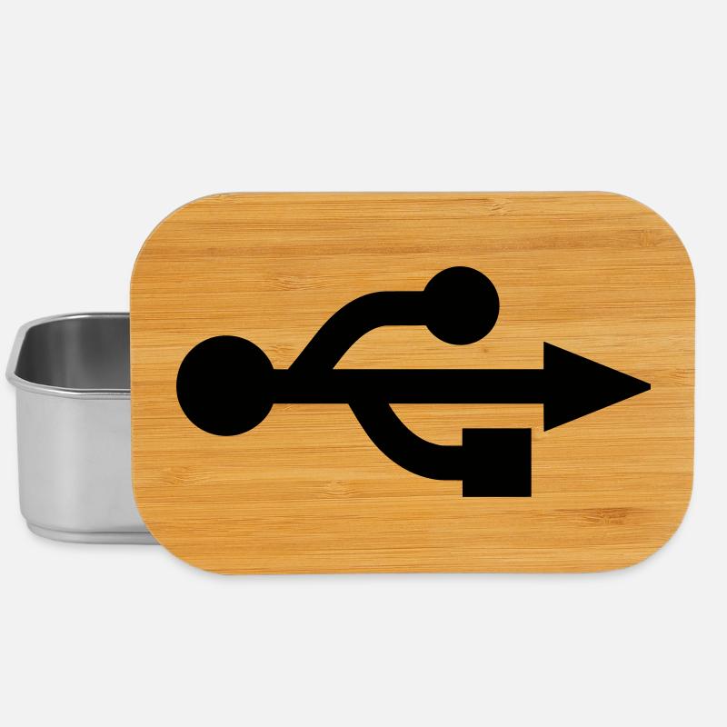 USB Logo - Nerd - Geek - Boîte à goûter - argent