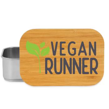 Coureur végétalien - Boîte à goûter - argent - Devant