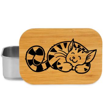 Cartoon Kitten - Lunch Box - silver - Front