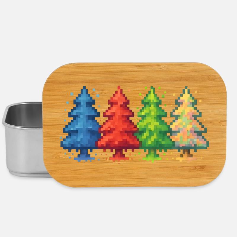 Pixelwald Weihnachtsbaum gaming - Lunch Box - Silber