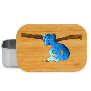 Blue Snake - Lunch Box - silver - Front