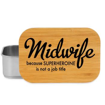 6061912 125585140 midwife - Lunch Box - silver - Front