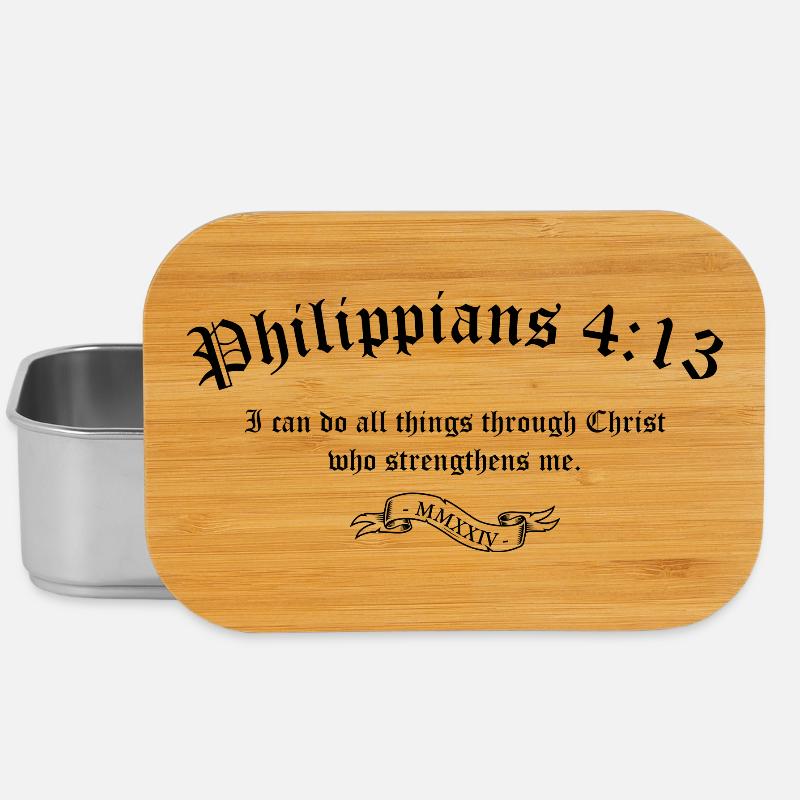 Philippians 4:13 - Lunch Box - silver