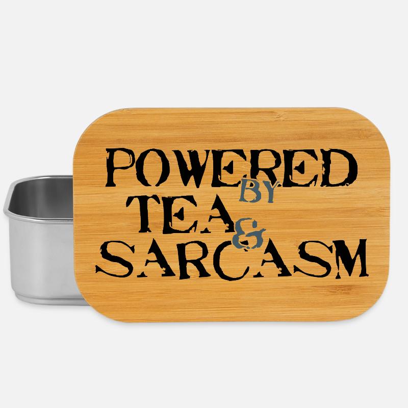 Powered by Tea & Sarcasm - Lunch Box - Silber
