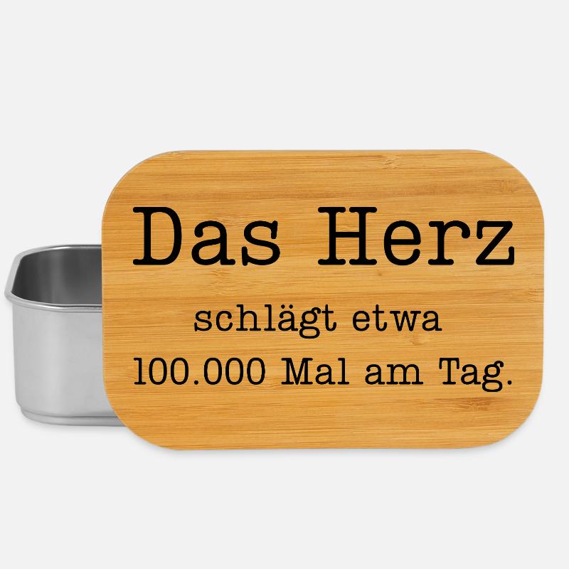 Science Snack Typewriter: Das Herz schlägt - Lunch Box - Silber