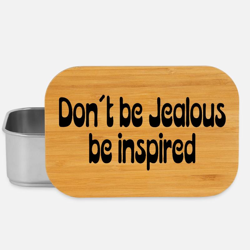 Don't Be Jealous – Be Inspired Saying - Lunch Box - silver