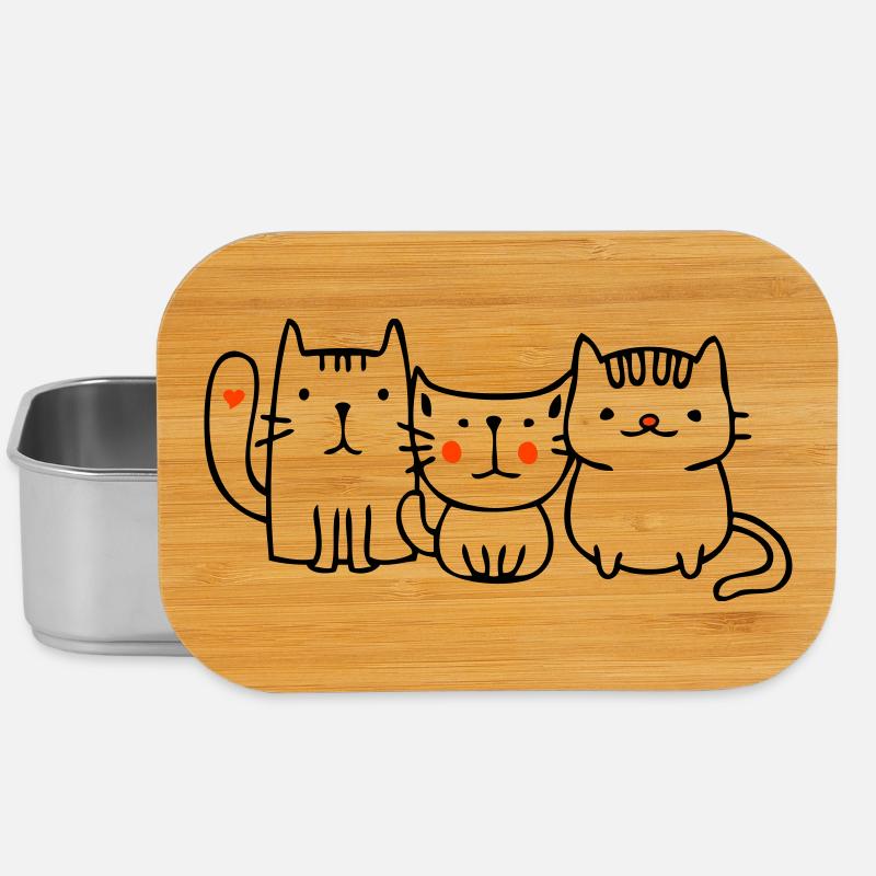drei kleine Katzen - Lunch Box - Silber