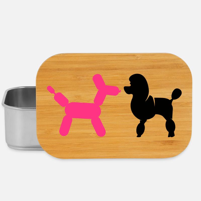 Pudel und Luftballon-Pudel - Lunch Box - Silber